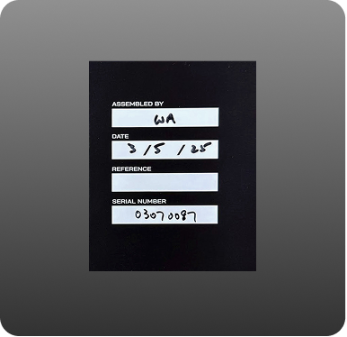 Manual with Serial Number