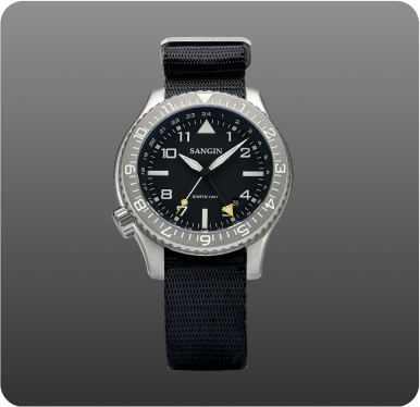 Timepiece on Black Expedition Strap